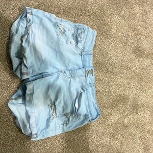 Light blue washed Jean shorts